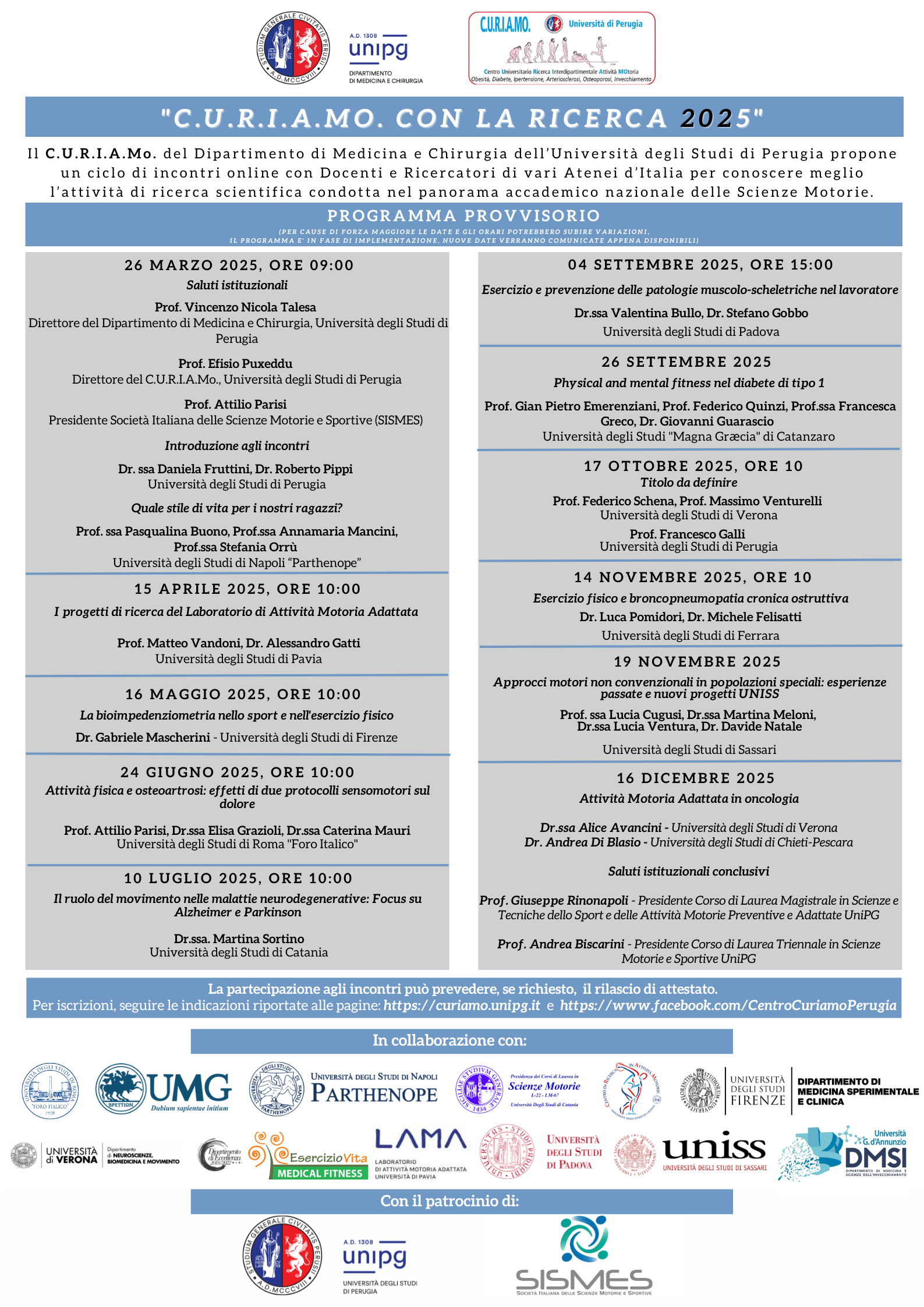 programma provvisorio edizione 2025 vers. 08.08.25